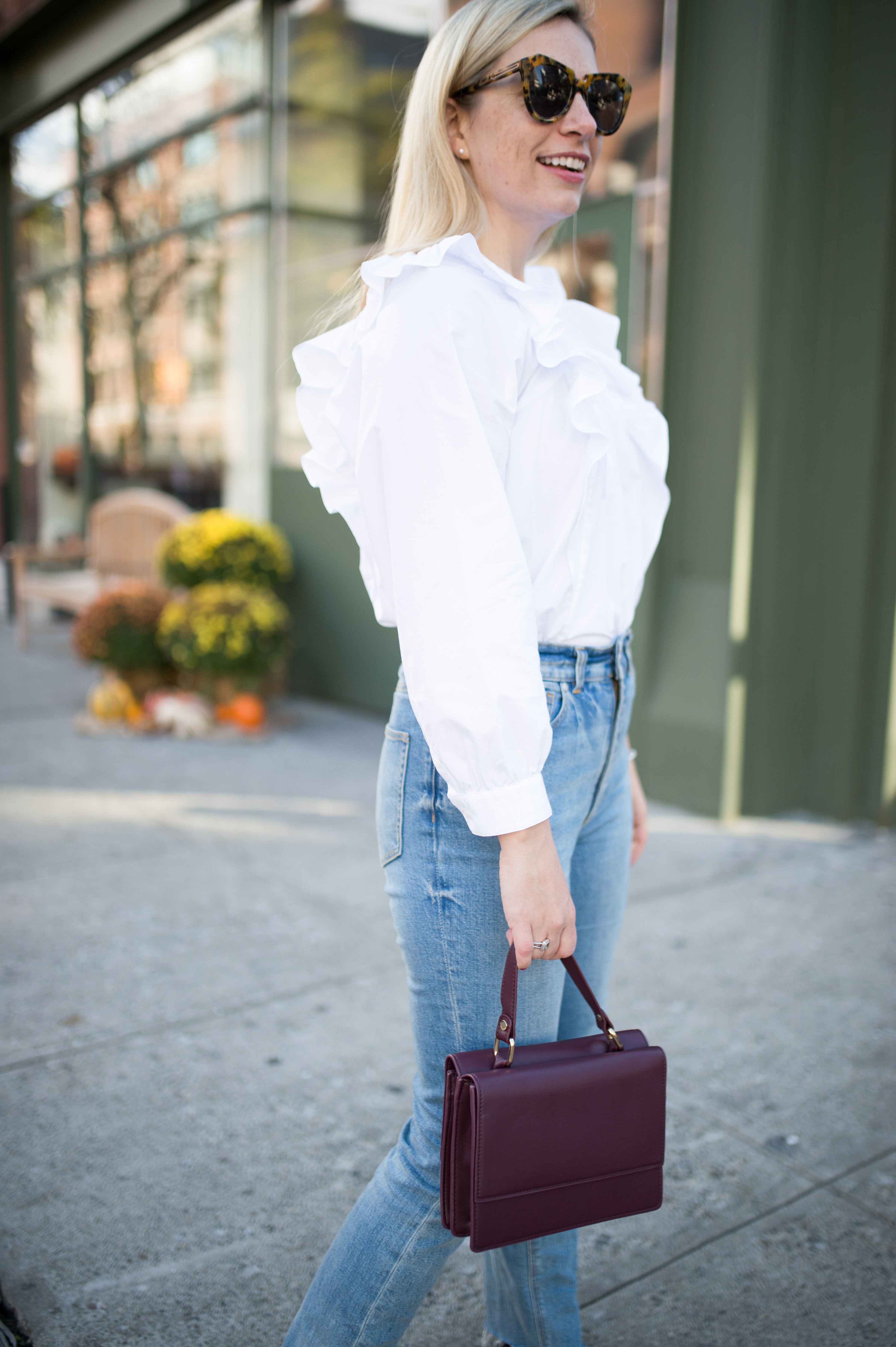 ruffle blouse