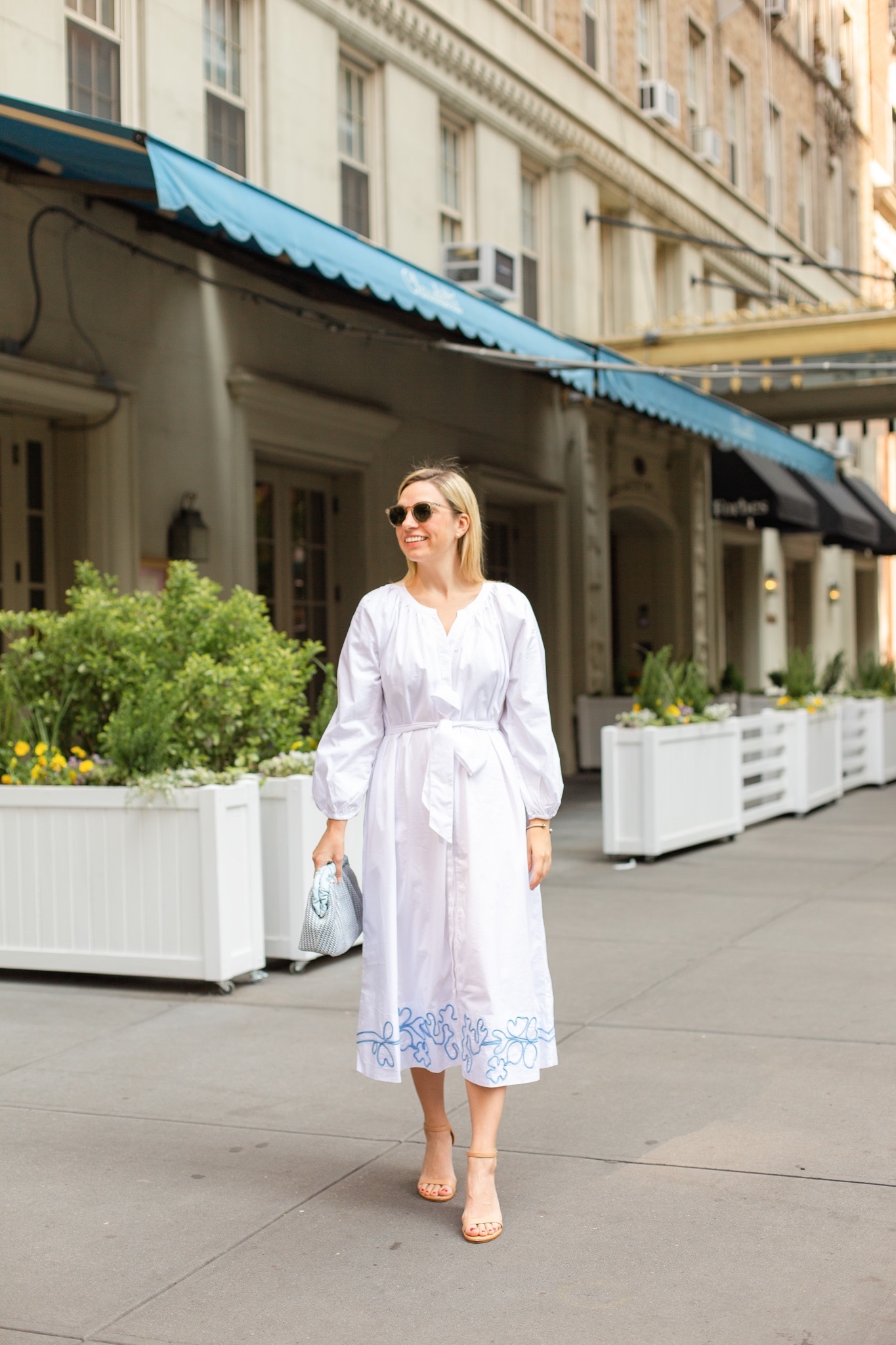 white midi dress